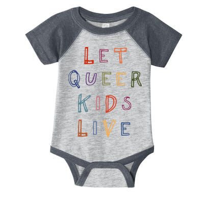 Let Queer K.I.D.S Live Protect Non Binary Infant Baby Jersey Bodysuit