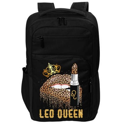 Leo Queen Leopard Lips Leo Impact Tech Backpack