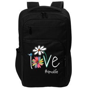 Love Qma Life Art Flower Color Impact Tech Backpack