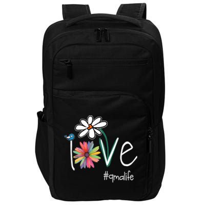 Love Qma Life Art Flower Color Impact Tech Backpack