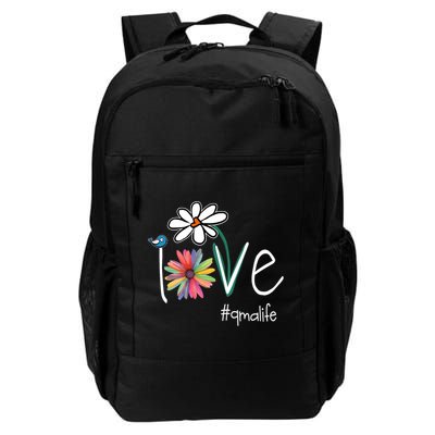 Love Qma Life Art Flower Color Daily Commute Backpack