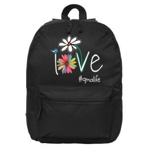 Love Qma Life Art Flower Color 16 in Basic Backpack