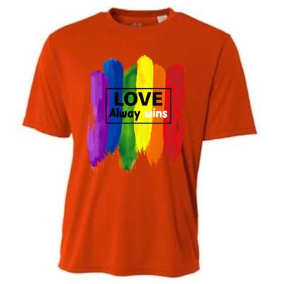 Lgbt Quote Love Always Wins Pride Month Gift Cooling Performance Crew T-Shirt