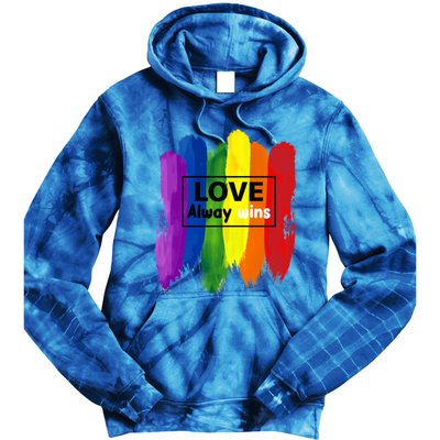 Lgbt Quote Love Always Wins Pride Month Gift Tie Dye Hoodie