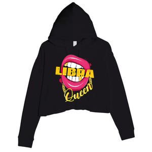 Libra Queen Libra Zodiac Gift Gift Crop Fleece Hoodie