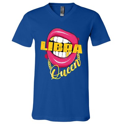 Libra Queen Libra Zodiac Gift Gift V-Neck T-Shirt