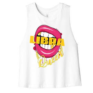 Libra Queen Libra Zodiac Gift Gift Women's Racerback Cropped Tank