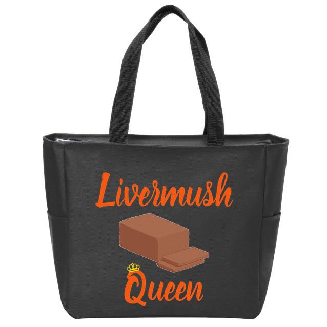 Livermush Queen North Carolina Food Zip Tote Bag