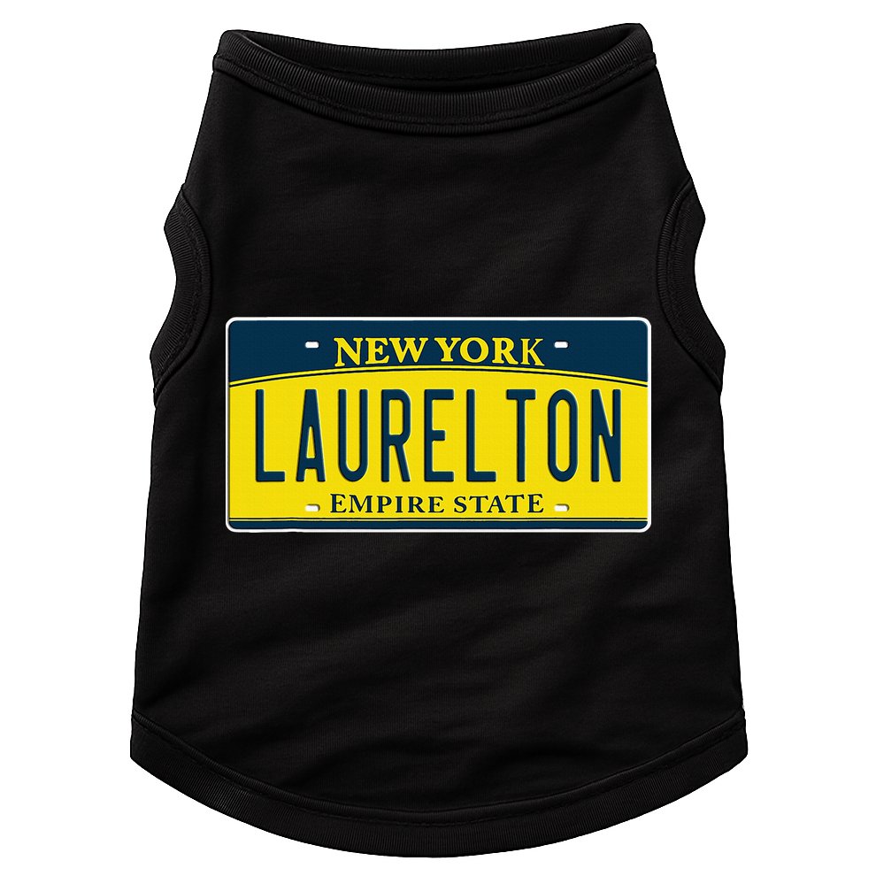 Laurelton Queens Ny New York Neighborhood License Plate Doggie Tank