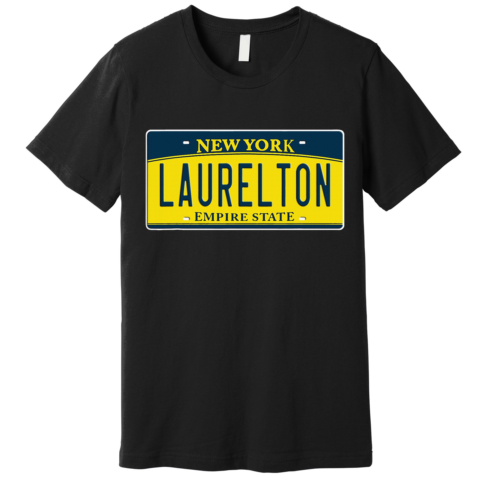 Laurelton Queens Ny New York Neighborhood License Plate Premium T-Shirt