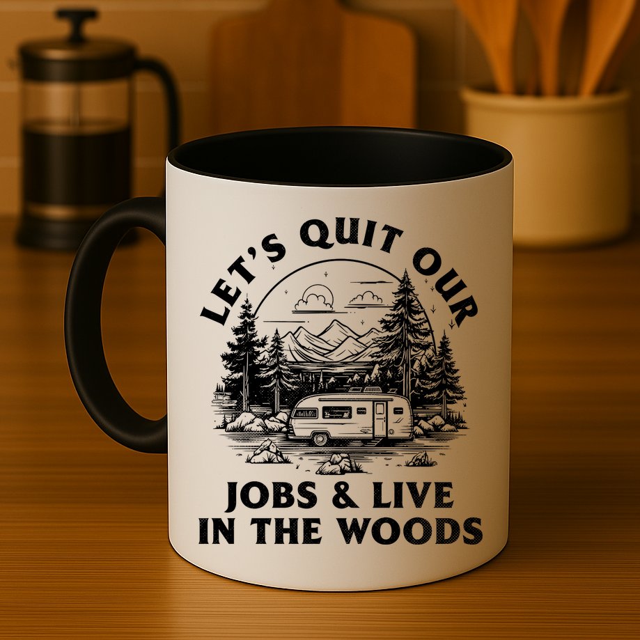 Lets Quit Our Jobs And Live In The Woods Mug
