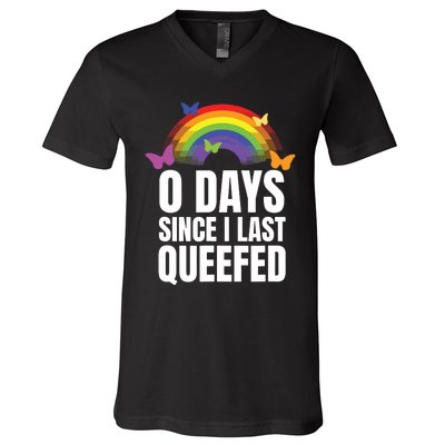 Love Queefing Queef Joke Funny Queefed Embarrassing V-Neck T-Shirt