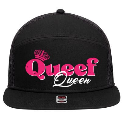 Love Queefing Queef Funny Queefed Embarrassing Adult Humor 7 Panel Mesh Trucker Snapback Hat