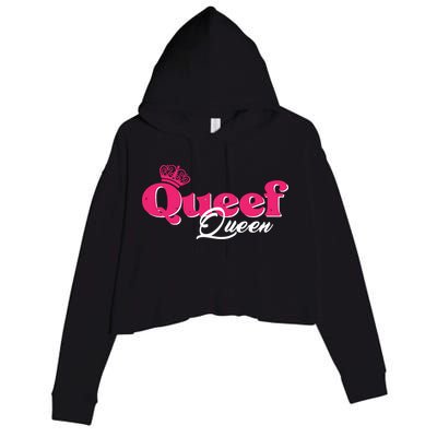 Love Queefing Queef Funny Queefed Embarrassing Adult Humor Crop Fleece Hoodie