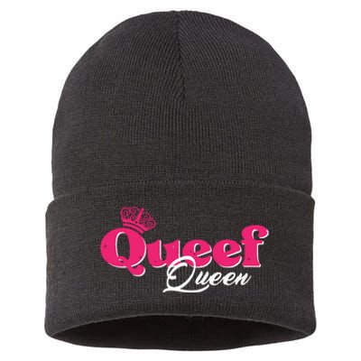 Love Queefing Queef Funny Queefed Embarrassing Adult Humor Sustainable Knit Beanie