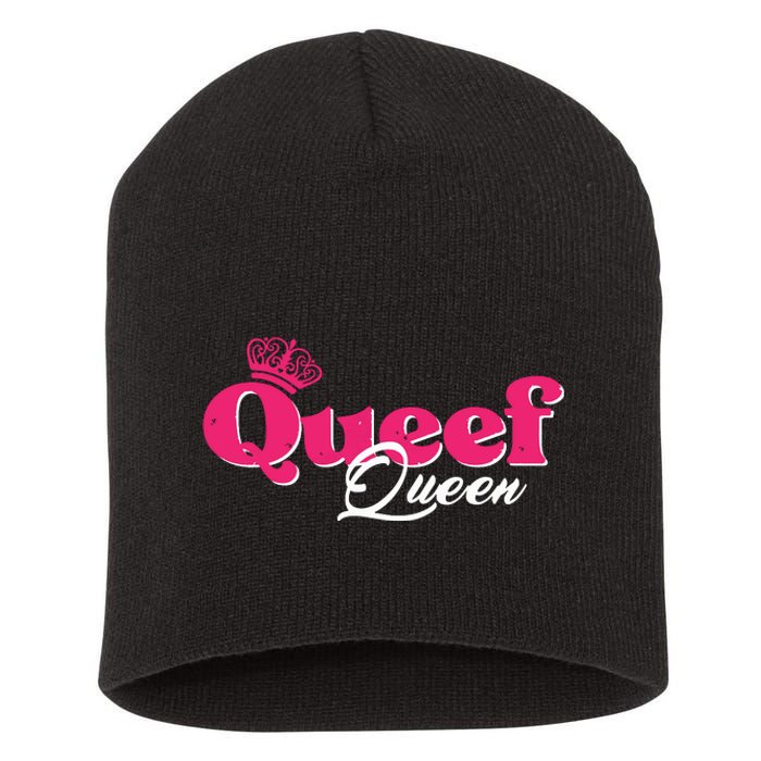 Love Queefing Queef Funny Queefed Embarrassing Adult Humor Short Acrylic Beanie