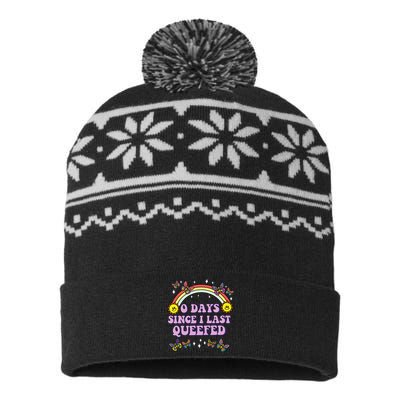 Love Queefing Queef Funny Queefed Embarrassing USA-Made Snowflake Beanie