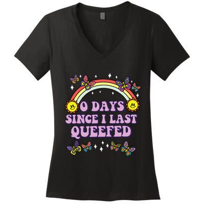 Love Queefing Queef Funny Queefed Embarrassing Women's V-Neck T-Shirt