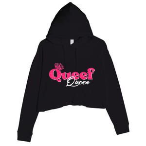 Love Queefing Queef Funny Queefed Embarrassing Adult Humor Crop Fleece Hoodie