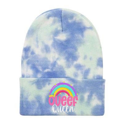 Love Queefing Queef Funny Queefed Embarrassing Adult Humor Gift Tie Dye 12in Knit Beanie