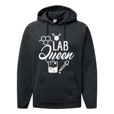 Lab Queen Shirt Laboratory Science Female Scientist Gift TShirt Performance Fleece Hoodie