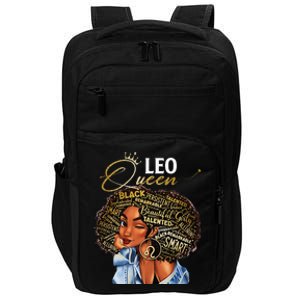 Leo Queen Sweet As Candy Birthday Gift For Black Women Impact Tech Backpack