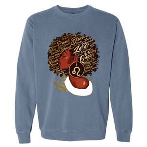 Leo Queen Sweet As Candy Birthday Gift For Black Women Garment-Dyed Sweatshirt