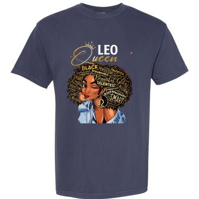 Leo Queen Sweet As Candy Birthday Gift For Black Women Garment-Dyed Heavyweight T-Shirt