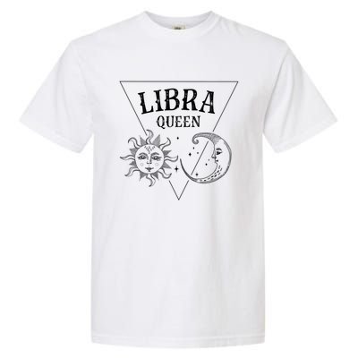 Libra Queen / Tarot Sun And Moon Libra Birthday Astrology Gift Garment-Dyed Heavyweight T-Shirt