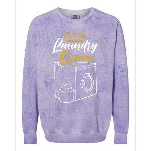 Laundry Queen Worker Job Profession Occupation Cleaning Colorblast Crewneck Sweatshirt