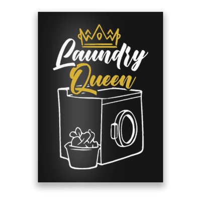 Laundry Queen Worker Job Profession Occupation Cleaning Poster