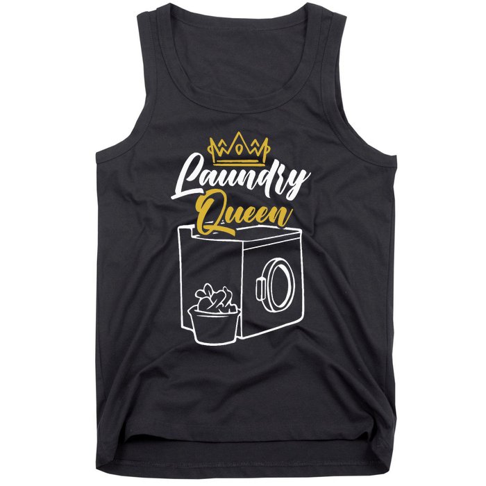 Laundry Queen Worker Job Profession Occupation Cleaning Tank Top