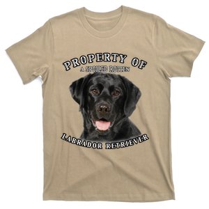 Labrador Retriever 1 Black Property Of Cute Dog T-Shirt