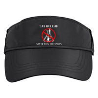 Lab Rule 1 Never Lick The Spoon Funny Science Chemistry Adult Drive Performance Visor