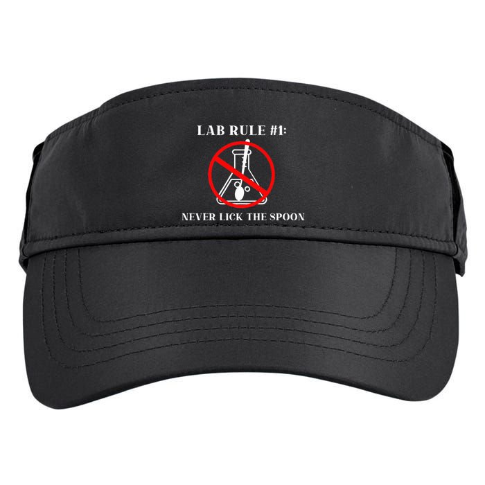 Lab Rule 1 Never Lick The Spoon Funny Science Chemistry Adult Drive Performance Visor