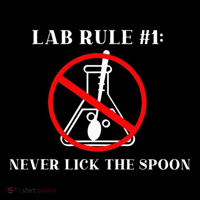 Lab Rule 1 Never Lick The Spoon Funny Science Chemistry Poster