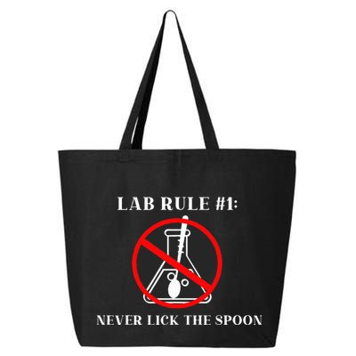 Lab Rule 1 Never Lick The Spoon Funny Science Chemistry 25L Jumbo Tote