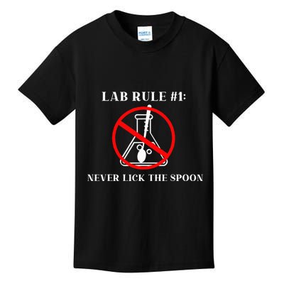Lab Rule 1 Never Lick The Spoon Funny Science Chemistry Kids T-Shirt