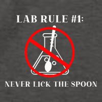Lab Rule 1 Never Lick The Spoon Funny Science Chemistry Vector Backpack