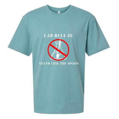 Lab Rule 1 Never Lick The Spoon Funny Science Chemistry Sueded Cloud Jersey T-Shirt