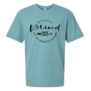 Ly Retired 2025 For Women Not My Problem Anymore Sueded Cloud Jersey T-Shirt