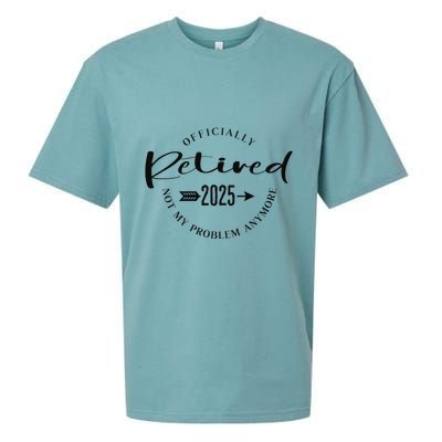 Ly Retired 2025 For Women Not My Problem Anymore Sueded Cloud Jersey T-Shirt