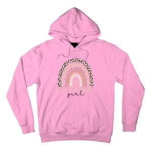 Leopard Rainbow 9th Birthday Girl Gifts 9 Year Old Hoodie