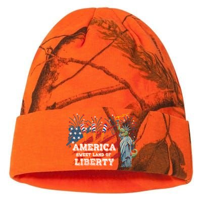 Libertysaurus Rex America Sweet Land Of Liberty 4th Of July Gift Kati Licensed 12" Camo Beanie