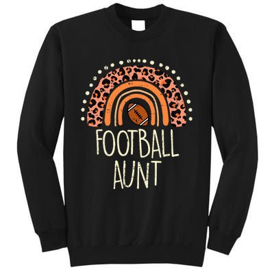 Leopard Rainbow American Football Aunt Family Aunty Auntie Sweatshirt