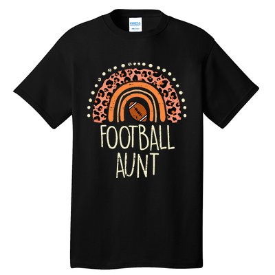 Leopard Rainbow American Football Aunt Family Aunty Auntie Tall T-Shirt