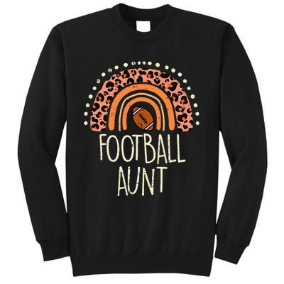 Leopard Rainbow American Football Aunt Family Aunty Auntie Tall Sweatshirt