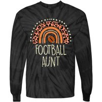 Leopard Rainbow American Football Aunt Family Aunty Auntie Tie-Dye Long Sleeve Shirt