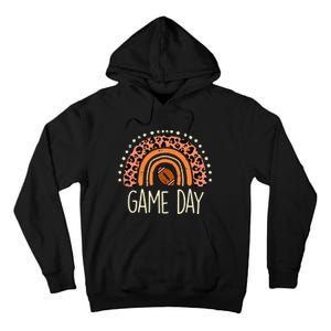 Leopard Rainbow American Football Game Day Sport Women Tall Hoodie