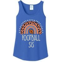 Leopard Rainbow American Football Sis Family Matching Gift Ladies Essential Tank